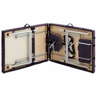 Massagetafel inklapbaar 3 zones aluminum paars 6