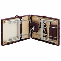 Massagetafel inklapbaar 3 zones aluminum wijnpaars 6