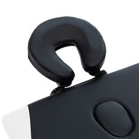 Massagetafel inklapbaar 2 zones aluminium zwart en wit 5