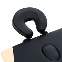 Massagetafel inklapbaar 2 zones aluminium zwart en beige 5