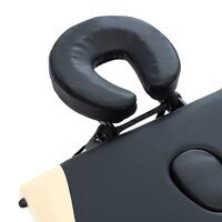 Massagetafel inklapbaar 3 zones aluminium zwart en beige 6