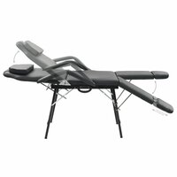 Gezichtsbehandelstoel draagbaar 185x78x76 cm kunstleer zwart 3