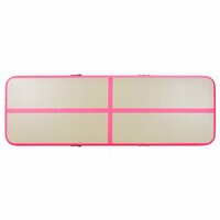 Gymnastiekmat met pomp opblaasbaar 500x100x10 cm PVC roze 7