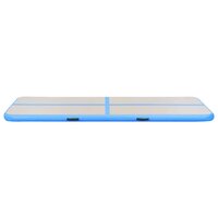 Gymnastiekmat met pomp opblaasbaar 500x100x10 cm PVC blauw 6