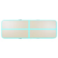 Gymnastiekmat met pomp opblaasbaar 600x100x10 cm PVC groen 7