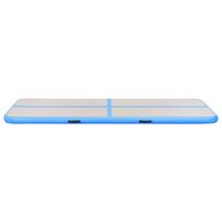 Gymnastiekmat met pomp opblaasbaar 700x100x10 cm PVC blauw 6