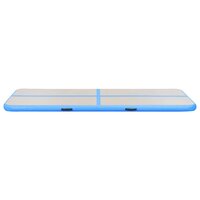 Gymnastiekmat met pomp opblaasbaar 800x100x10 cm PVC blauw 5