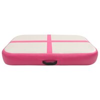 Gymnastiekmat met pomp opblaasbaar 60x100x10 cm PVC roze 3
