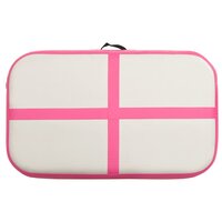 Gymnastiekmat met pomp opblaasbaar 60x100x10 cm PVC roze 4