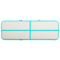 Gymnastiekmat met pomp opblaasbaar 300x100x15 cm PVC groen 4