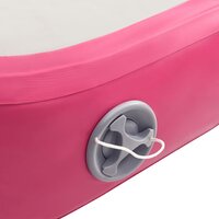 Gymnastiekmat met pomp opblaasbaar 500x100x15 cm PVC roze 7