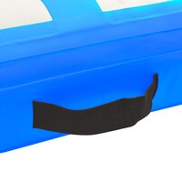 Gymnastiekmat met pomp opblaasbaar 600x100x15 cm PVC blauw 5