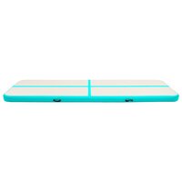 Gymnastiekmat met pomp opblaasbaar 600x100x15 cm PVC groen 3