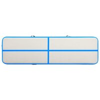 Gymnastiekmat met pomp opblaasbaar 700x100x15 cm PVC blauw 4