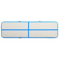 Gymnastiekmat met pomp opblaasbaar 800x100x15 cm PVC blauw 4