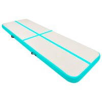 Gymnastiekmat met pomp opblaasbaar 300x100x20 cm PVC groen 2