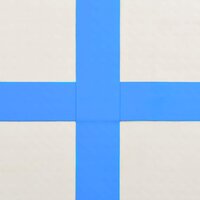 Gymnastiekmat met pomp opblaasbaar 400x100x20 cm PVC blauw 7