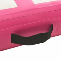 Gymnastiekmat met pomp opblaasbaar 500x100x20 cm PVC roze 5