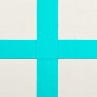 Gymnastiekmat met pomp opblaasbaar 500x100x20 cm PVC groen 7