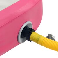 Gymnastiekmat met pomp opblaasbaar 600x100x20 cm PVC roze 8