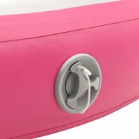 Gymnastiekmat met pomp opblaasbaar 100x100x10 cm PVC roze 7