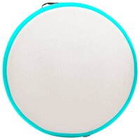 Gymnastiekmat met pomp opblaasbaar 100x100x10 cm PVC groen 4