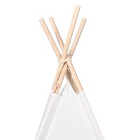 Tipi Tent Wit 120 x 120 x 150 cm Stof en Plastic 7
