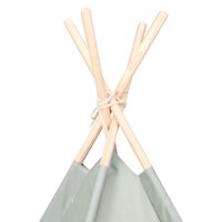 Kindertent Grijs en Wit 120 x 120 x 150 cm Massief grenenhout 5