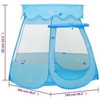 Kinderspeeltent 102x102x82 cm blauw  8