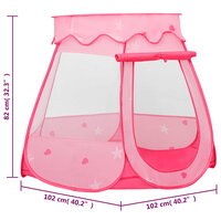 Kinderspeeltent 102x102x82 cm roze 8
