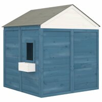 Speelhuis met afsluitbare deur en bloempotten massief vurenhout 6
