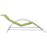 Ligbed textileen en aluminium groen 3