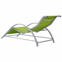 Ligbed textileen en aluminium groen 4