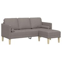 Bankstel met kussen Taupe Polyester 2