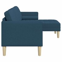 Bankstel met kussen Blauw Polyester 5