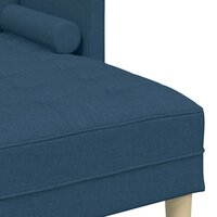Bankstel met kussen Blauw Polyester 7