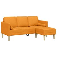 Bankstel met kussen Donkergeel Polyester 2