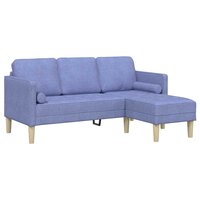 Bankstel met kussen Jeans Blauw Polyester 2