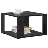 Salontafel Zwart Eiken 51,5 x 51,5 x 30 cm Bewerkt hout 3