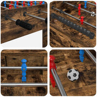 Voetbaltafel Gerookt eiken 125 x 60,5 x 80 cm Bewerkt hout 8