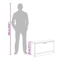 Schoenenbank 80x24x45 cm bewerkt hout grijs sonoma eikenkleur 9