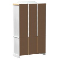 Vitrinekast Wit 103,5 x 42 x 180 cm Massief grenenhout 6