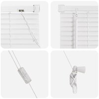 Venetiaanse Blind Verstelbaar Wit 150 x 50 cm PVC 7