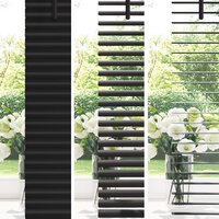 Venetiaanse Blind Verstelbaar Zwart 150 x 80 cm PVC 4