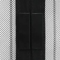 Insectendeurgordijnen 2 st magnetisch 230x160 cm zwart 5