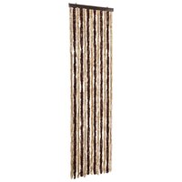 Vliegengordijn 56x200 cm chenille beige en lichtbruin 2