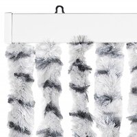 Vliegengordijn 100x220 cm chenille licht- en donkergrijs 4