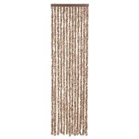 Vliegengordijn 56x185 cm chenille beige en donkerbruin 3