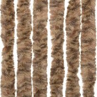 Vliegengordijn 56x185 cm chenille beige en donkerbruin 6