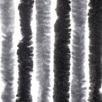 Vliegengordijn 100x220 cm chenille grijs en zwart 6
